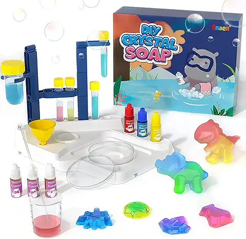 CasBur Fabrica De Jabones - Juego Para Hacer Jabones Niños - Juegos De Experimentos Para Niños 8 Años - Juego Hacer Jabones - Juego Experimentos De Hacer Jabones Niñas - Kit Jabones  