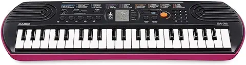 Casio SA-78 - Teclado Electrónico (plástico, 2 Altavoces Integrados), Negro/rosa  