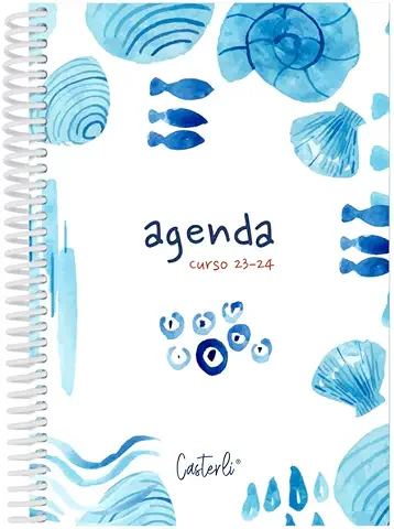 Casterli 84059 - AGENDA ESCOLAR 2022-23 Colección RADIATE POSITIVITY. Día Página, Tamaño A5 (160 X 210 x 16 MM), Tapa Polipropileno 70 gr.  