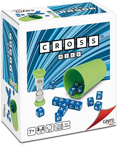 Cayro Cross Dice - Forma Las Máximas Palabras Posibles - Juego de Mesa y Habilidad - para Jugar en Familia - Diversión  