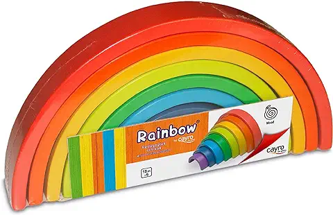 Cayro - Rainbow - Juego para Bebés - Desarrollo De Habilidades Cognitivas - Juego De Mesa - Estimula La Creatividad Y La Imaginación - Colores Vibrantes Y Atractivos - Fomenta La Coordinación  