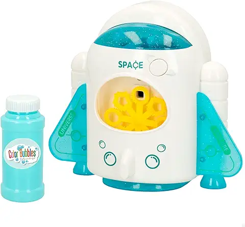 CB Toys 49510 - Pompas de Jabón Nave Espacial | Pomperos para Niños Electrónico Recomendado a Partir de 3 Años | Juguetes Exterior para Niños | Máquina Burbujas para Niños  