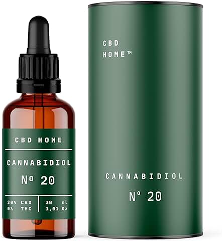 CBD Oil 20% 30 ml - Aceite de Cañamo Ecológico Enriquecido con 20% de CBD Puro. Aceite CBD Certificado 6000 mg.  