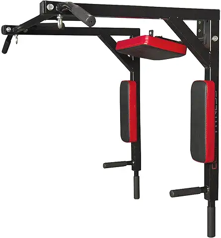 CCLIFE Barra Dominadas Pared dips Entrenamiento Múltiple Máquina de Dominadas Barra de Dominadas Multifuncional pull up Carga Máx.: 120 kg  