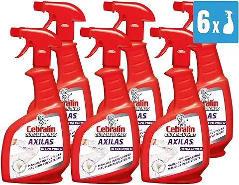 Cebralin - Quitamanchas Axilas, 6 Recipientes de 300 ml - Total: 1800 ml  