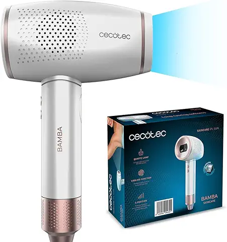 Cecotec Depiladora IPL SkinCare IPL Gun. 500000 Pulsos, Función de Enfriamiento, 5 Niveles, Pantalla LCD, Cabezal Zonas Pequeñas, 2 Modos de Disparo, Máxima Versatilidad, Sistema de Seguridad, Unisex  