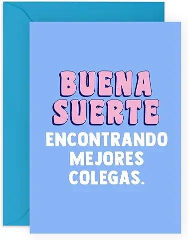 Central 23 Tarjeta de Felicitación para ella - Encontrando Mejores Colegas - Tarjetas de Despedida Divertidas para Compañeros de Trabajo, Colegas, Amigos - para Hombre y Mujer - con Pegatinas  