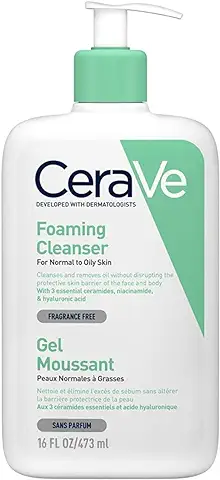 Cerave Gel Limpiador Espumoso Piel Normal Grasa - 473 Ml  