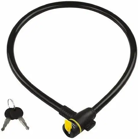 Cerradura de Bicicleta Burg-Wächter con Llave, Candado de Cable 560 90 con Soporte, Dispositivo Antirrobo, Candado de Cable de Acero, Candado de Cable, 90 cm de Largo, Ø 15 mm, Colores Surtidos  