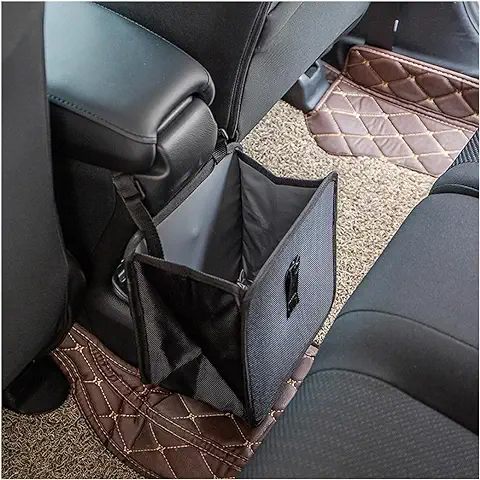 CGEAMDY Cubo Basura Coche, Cubo de Basura PortáTil Multifuncional, Cubo de Basura Colgante para Coche Plegable, Resistente al Agua Salpicaduras, Accesorios para el Coche, Suv, Camión (22x14.5x22CM)  