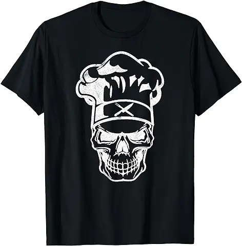 Chef Cuchillo Cráneo Cocinero Cocinar Regalo Camiseta  