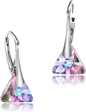 Chic Bijoux Pendientes Colgantes para Mujeres – Con Plata de Ley 925 y Cristales Originales – Regalo Ideal para Ella  