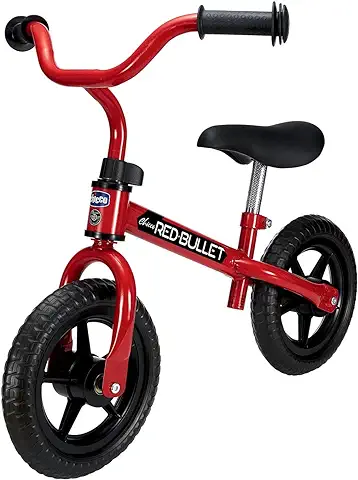 Chicco Bicicleta sin Pedales First Bike para Niños de 2 a 5 Años Hasta 25 Kg, Bici para Aprender a Mantener el Equilibrio con Manillar y Sillín Ajustables, Rojo - Juguetes para Niños de 2 a 5 Años  