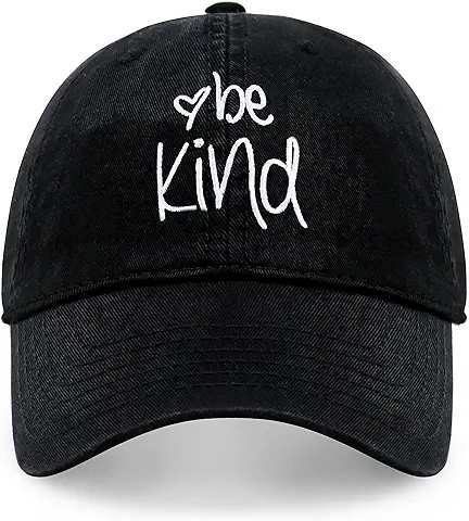 CHOK.LIDS Be Kind - Gorra de Béisbol para Mujer Unisex de Algodón Estilo Polo Divertido Inspirador de Temporada para Viajes al Aire Libre  