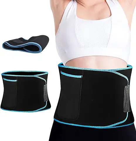 Cinturón Abdominal para Entrenamiento de Cintura para Mujer, Cinturón de Sudoración para Adelgazar, Abdominal, Cinturón de Fitness, Cinturón Ajustable, Cinturón de Sauna con Funda para Teléfono Móvil  