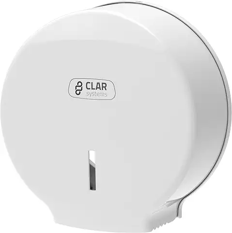 Clar Systems P3000PB Dispensador de Papel Higiénico en Rollo, Blanco  