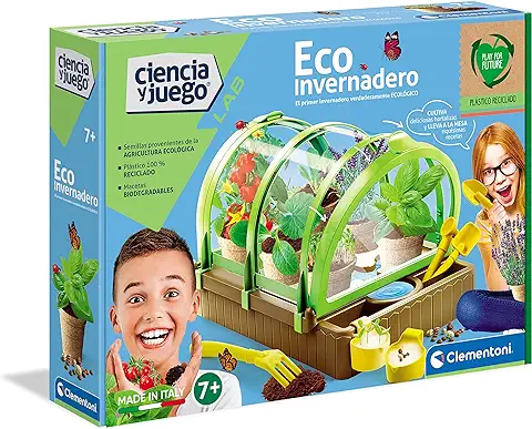 Clementoni- Eco Invernadero, Juego Científico de Botánica, Invernadero Infantil, Juguete en Español a Partir de 8 Años (55423)  