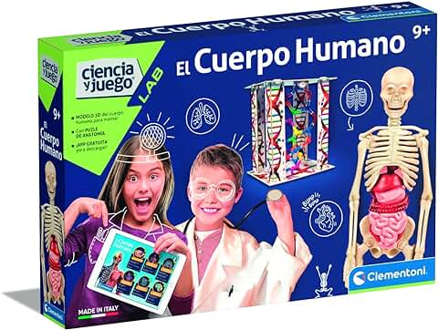 Clementoni - El Cuerpo Humano - Juego Científico Aprender Anatomía, a Partir de 9 Años, Juguete en Español (55089)  