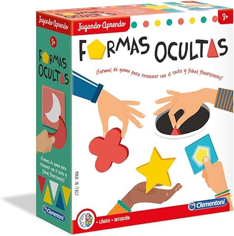 Clementoni - Formas Ocultas, Juego Educativo, Juguete a Partir de 3 Años, Juguete en Español (55357)  