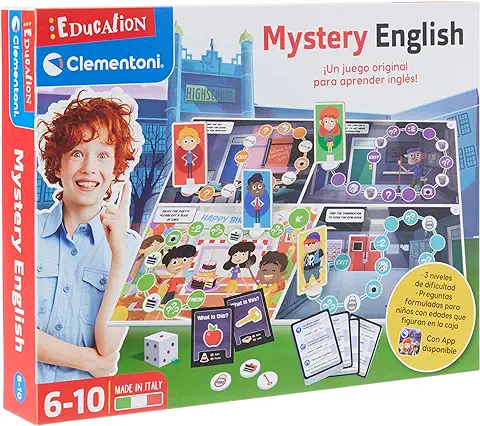 Clementoni - Mistery English - Juego Educativo Aprender Inglés a Partir de 6 Años, Juguete en Español (55227)  