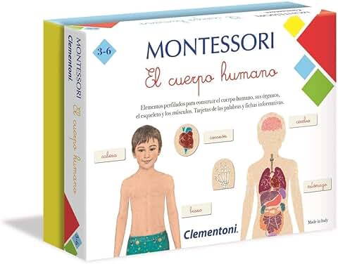 Clementoni - Montessori -Juguete Educativo El Cuerpo Humano(55292)  