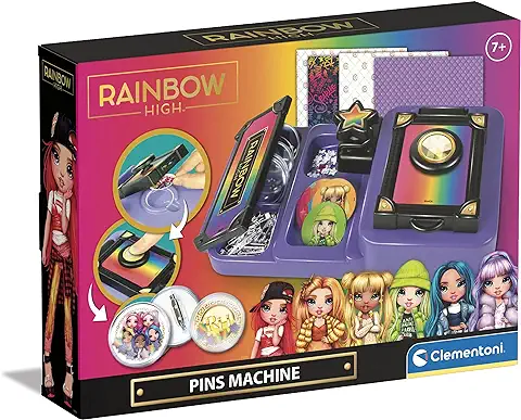 Clementoni Máquina para Hacer, Pins y Chapas de Las Rainbow High, a Partir de 7 Años (18726), Multicolor  