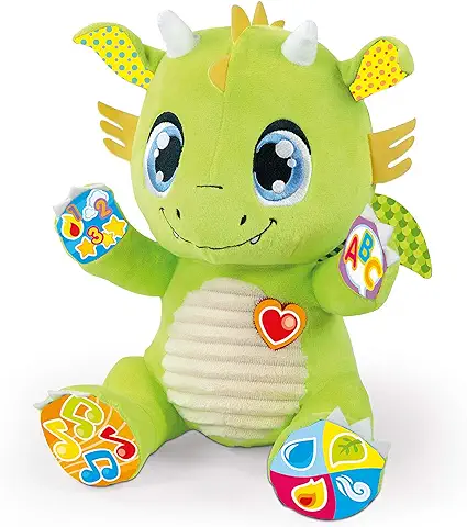 Clementoni - Ramón, mi Amigo el Dragón - Peluche Interactivo para Bebés a Partir de 6 Meses, Juguete en Español (55388)  