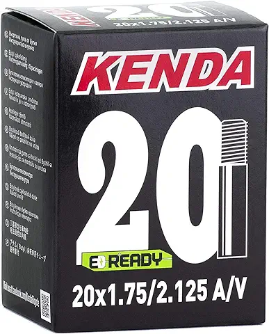 Cámara de Aire para Bicicleta - Válvula Schrader de 28 mm - 20 x 1.75/2.125 - Espeso de 1 mm - Cámara de Bicicleta Antipinchazos con Autosellante Incorporado - Negro - Kenda  