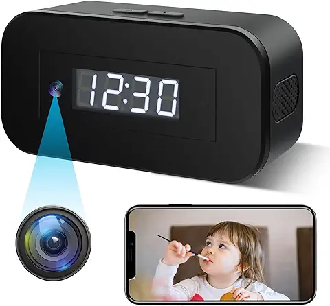 Cámara Espía 1080P WiFi Mini Cámara Espía Oculta con Visión Nocturna/Detección De Movimiento/Compartir Función Ver El Vídeo Y El Audio En Tiempo Real En Su Teléfono  