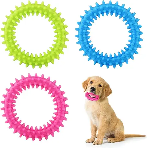 Cobee Juguetes Masticables para la Dentición de Cachorros 3 Piezas de Limpian los Dientes de las Mascotasy Calman la Picazón para Perros Pequeños Perro Juguete para Masticar para Perros de Salud oral  