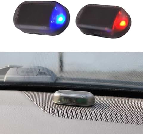 Coche de Sistema de Alarma, luz Solar LED de Alarma de Coche Simulada La luz Simula el Imitador de Advertencia de Imitación para el Sistema de Seguridad del Coche  