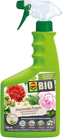 COMPO BIO Insecticida Pulgón, Para Plantas Ornamentales, Huerta y Frutales, Apto para Agricultura Ecológica, Pulverizador, 750 ml  