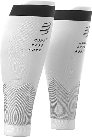 Compressport R2V2 - Manga de compresión para las pantorrillas - Protección muscular, rendimiento y recuperación para el deporte - Ultraligero y anti-fatiga - Correr, Ciclismo, Trail y Triatlón