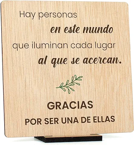 CONTRAXT Regalos para dar las Gracias a Personas Especiales. Regalos Originales Tarjeta de Agradecimiento en Madera Cumpleaños Amiga Amigo Hombre Mujer Thank you Cards (Gracias)  