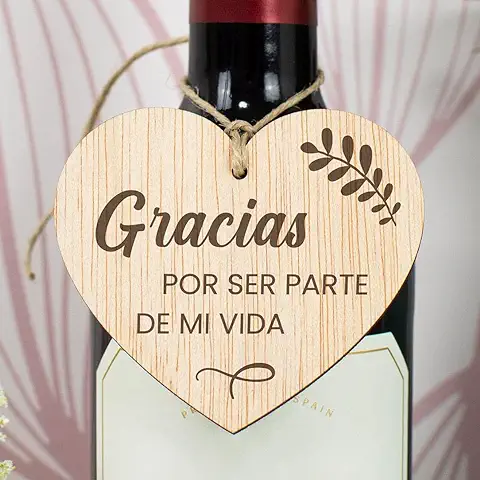 CONTRAXT Regalos para dar las Gracias a Personas Especiales. Tarjeta de Agradecimiento en Madera Regalos Originales Cumpleaños Amiga Amigo Hombre Mujer Thank you Cards (Gracias)  