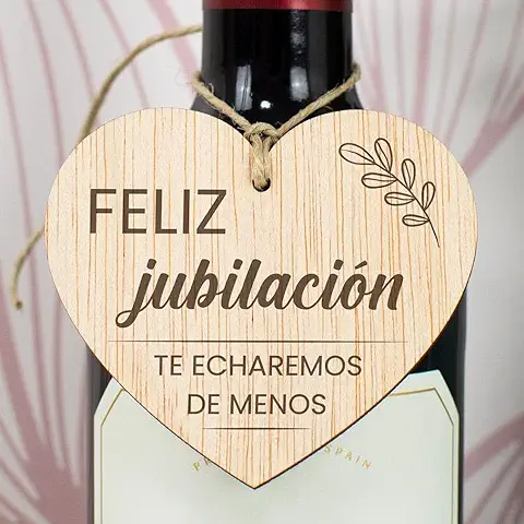 CONTRAXT Tarjeta Regalo Original Feliz Jubilacion en Madera. Tarjeta Jubilacion Colgante Dedicatorias Compañeros Trabajo Jefes Amigos Profesores Maestras Jubilados Hombre Mujer (Jubilacion)  