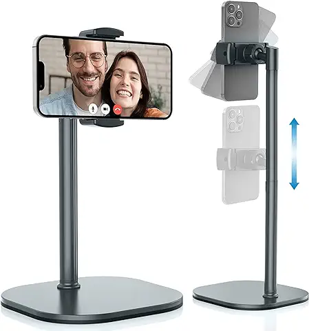 Cooper ChatStand - Soporte Móvil Mesa Ajustable y Portátil | Soporte para Móvil, IPhone, Samsung y Mas, Ideal para Grabar Video, Transmisión en Vivo, Videoconferencias (Gris Metálico)  