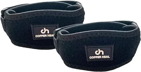 COPPER HEAL Codera Deportiva Adjustable - Soporte Antebrazo Recuperación Medica Codo Tenista Epicondilitis Lateral Crossfit Sport Coderas Padel Tendinitis Tenis Baloncesto Golf Elbow Support  