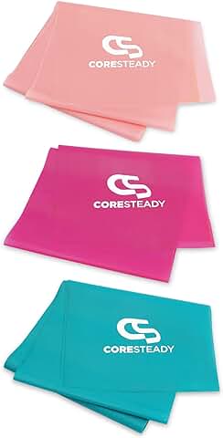 Coresteady Gomas Elásticas de Musculación para Hombres y Mujeres - Banda Elástica - Tonifica y Desarrolla Fuerza, Flexibilidad y Masa Muscular - Incluye Guía de Ejercicios  