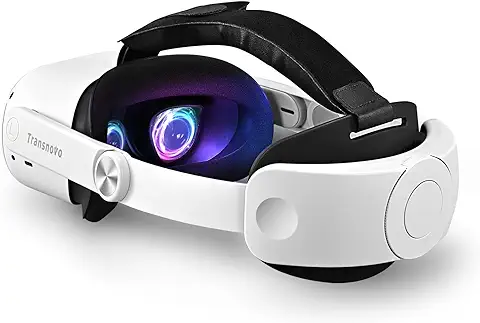 Correa para la Cabeza Compatible con Oculus Quest 2, TRANSNOVO Correa Elite Ajustable VR Accesorios de Cabeza para Mayor Soporte y Comodidad (R S1 for Quest 2)  