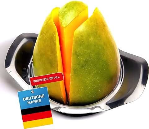 Cortadora de Mangos, Divide y Descorazona Mangos; Descorazonadora de Mangos con Cuchilla de Acero Inoxidable  