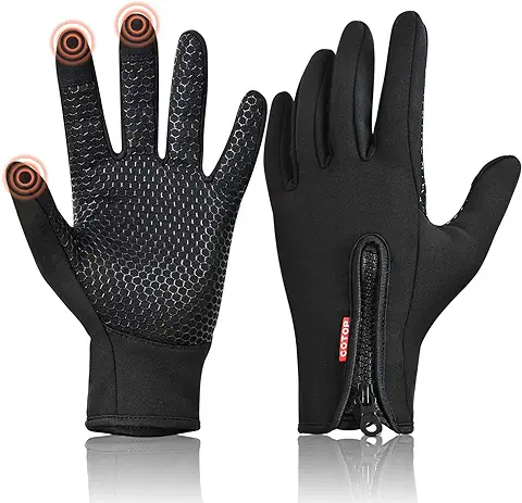 COTOP Guantes de Invierno,Guantes de Pantalla Táctil a Prueba de Viento al Aire Libre para Ciclismo Caza Escalada Jardinería Camping y Otros Deportes al Aire Libre  