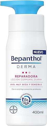 Crema Hidratante Corporal Piel Seca - Bepanthol Derma Reparadora Loción - Hidratación Inmediata y Duradera para la Piel Muy Seca y Sensible - Uso Diario - 400 ml - Sin Perfume Ni Colorantes  