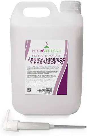 CREMA MASAJE CON ÁRNICA HIPÉRCO HARPAGOFITO 5000ML. DOLORES MUSCULARES Y ARTICULACIONES Valvula Dosificadora GRATIS  