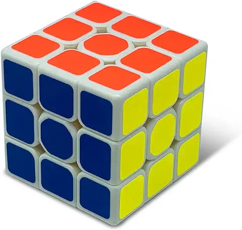 Cubo Mágico de Velocidad - Movimiento Rápido y Ágil - Desarrolla la Capacidad Cognitiva - Juego Rompecabezas - Puzzle 3D (3x3 Blanco)  