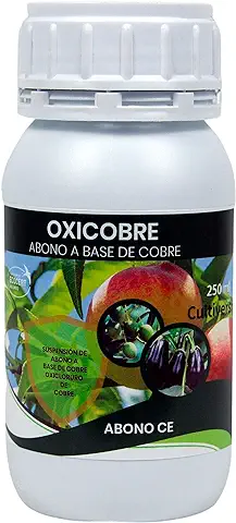 CULTIVERS Oxicloruro de Cobre de 250 ml Concentrado al 70% Ecológico. Abono para topo tipo de Plantas y árboles. Fertilizante 100% Natural a base de Cobre. Oxicobre Eco  