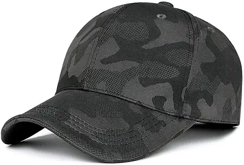 Ddfd Gorras de BéIsbol con Visera de Camuflaje para Hombres y Mujeres, Gorras Informales de AlgodóN Transpirables y Ajustables, Gorras Deportivas de Verano al Aire Libre  