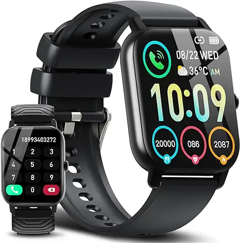 Ddidbi Reloj Inteligente Hombre Mujer con Llamadas, 1.85" Smartwatch con 112 Modos Deportivos, Monitor de Ritmo Cardíaco y Sueño, Pulsera Actividad IP68 Impermeable para iOS y Android, Negro  