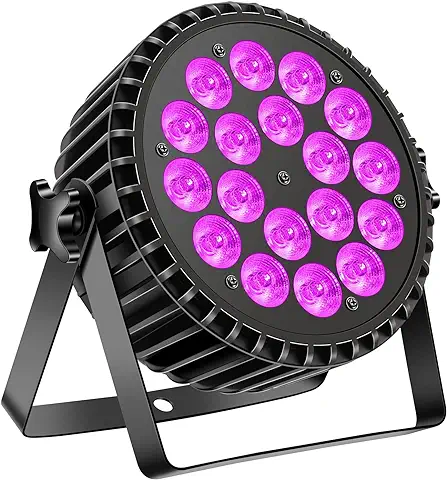 DELIBANG 200W LED Par Foco de luz Discoteca UV luz Negra 18 * 10W RGB DMX Iluminación de Escenario Aotu/Sound para Fiestas bar Navidad Halloween Bodas  