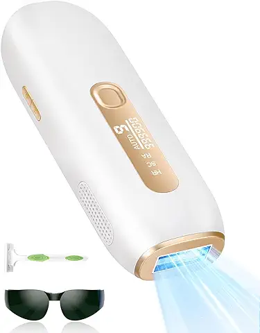 Depiladora Láser de Luz Pulsada 3 en 1 - HR/SC/RA, 9 Niveles de Energía, 999,900 Flashes, Depiladora Láser para Mujers, Hombres, Piernas, Bikini, Axilas, Cara, Cuerpo  